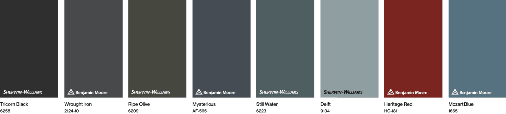 A collection of Samplize paint samples